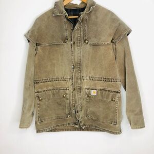 vintage Carhartt CW042 duster rancher coat in green brown SZ XL
